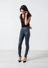 Load image into Gallery viewer, Elenaso Leather Trouser in Cool Grey