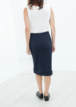 Load image into Gallery viewer, Contrast Zipper Skirt in Navy