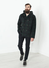 Load image into Gallery viewer, Double Breasted Hoodie in Forest Plaid