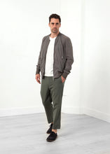 Load image into Gallery viewer, Leather Bomber Jacket in Dust