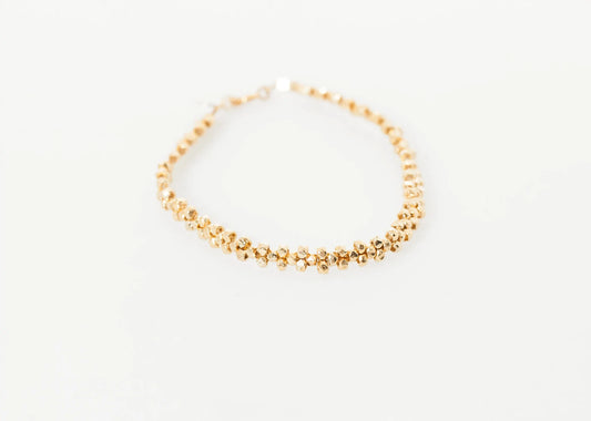 Lane Bead Bracelet in Gold Brass